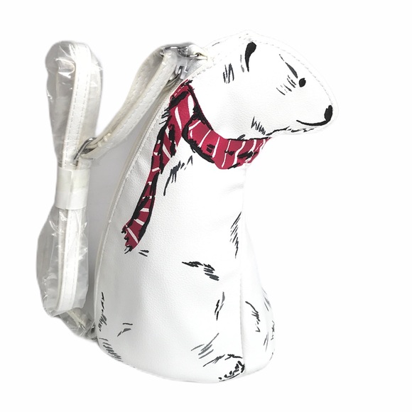 Vera Bradley Polar Bear Crossbody, White, Red - Picture 6 of 11